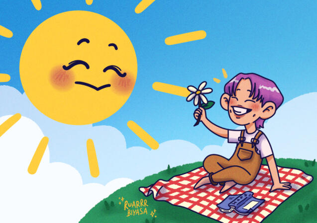 Namjoon picnic with Sun-Jhope